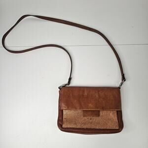 Handhand Cyan Genuine Cowhide Fur Leather Crossbody Bag Purse Western Cowgirl